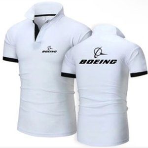 Boeing men’s White collared 3 buttons shirt size small NEW